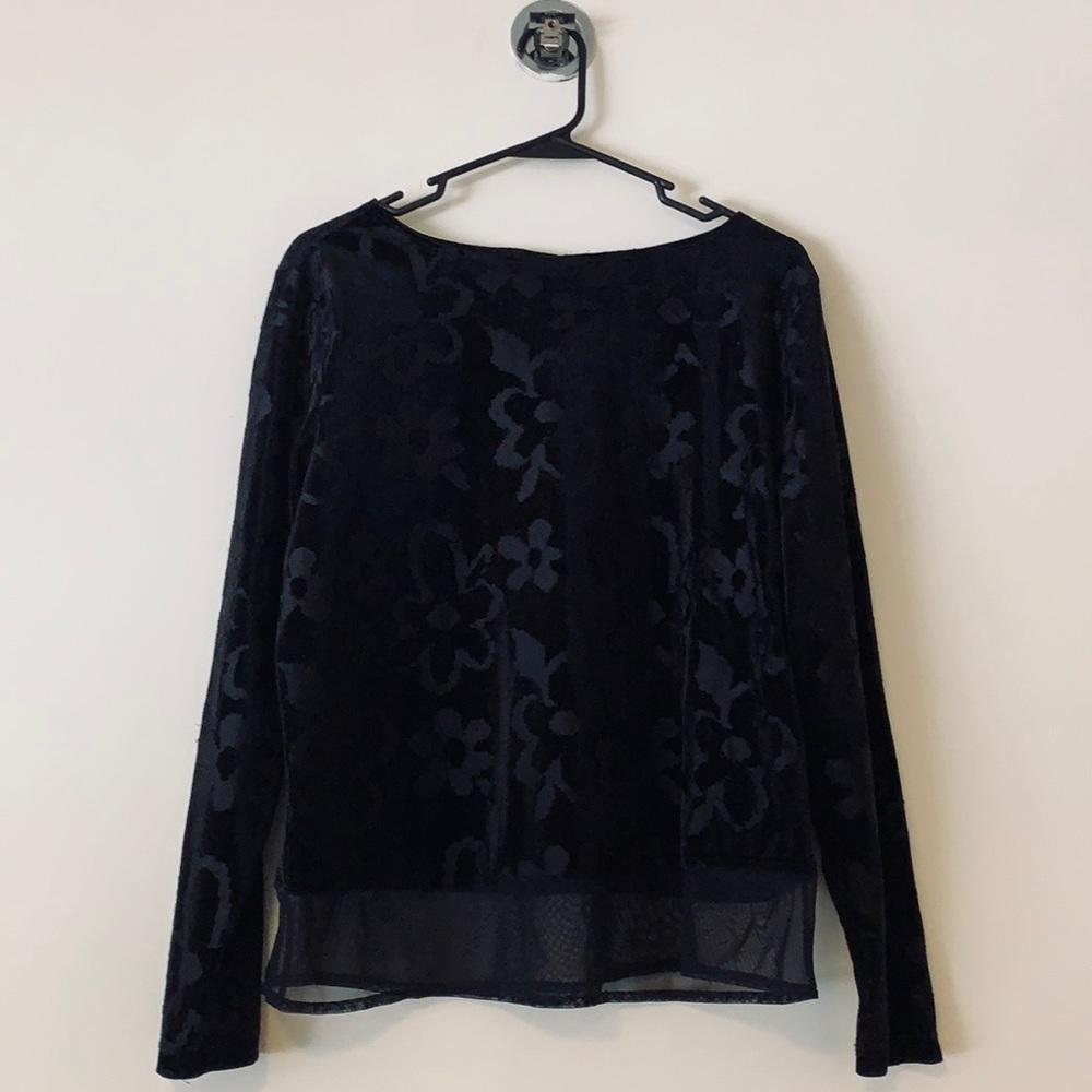 Vintage Velvet & Mesh Maygene Blouse